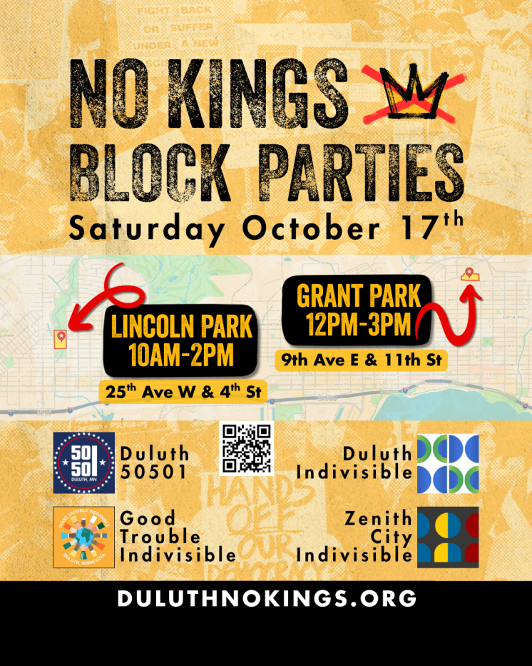 Duluth No Kings Block Party: Grant Park