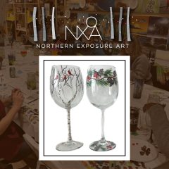 Holiday glass painting ad