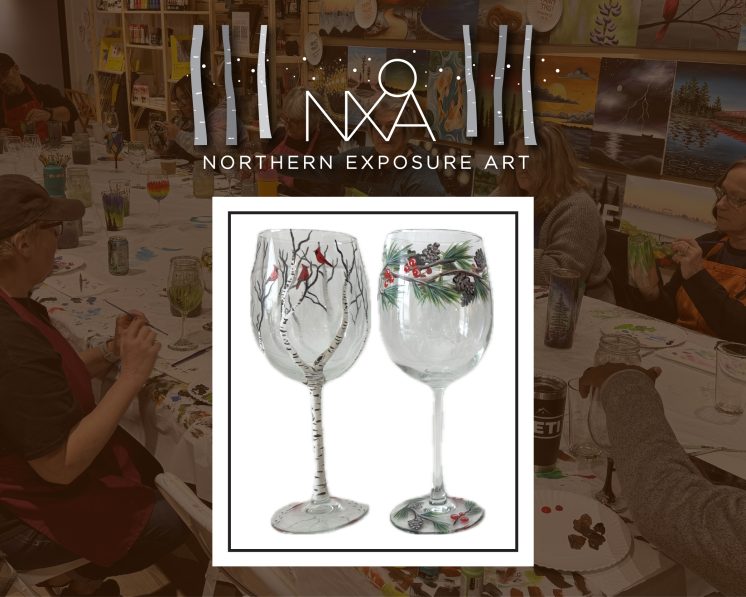 Holiday glass painting ad